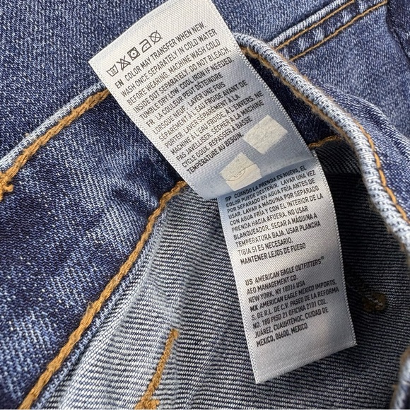 American Eagle Stovepipe Relaxed Fit Dark Blue Jeans Sz8/31  Classic Casual Cozy - Picture 10 of 15